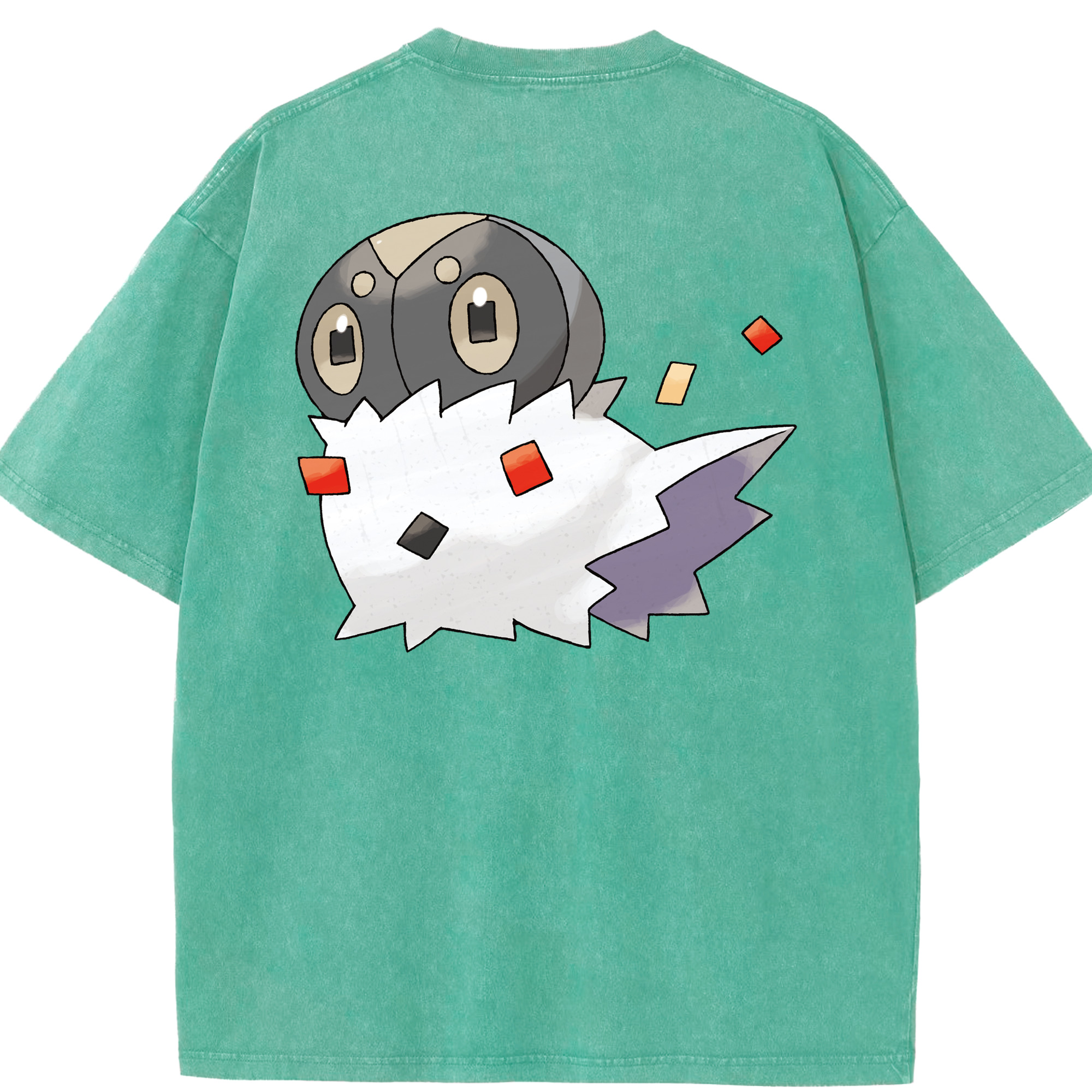 （画像用） ポケットモンスター Pokémon 綿100% ヴィンテージ風 半袖Tシャツ（背面プリント）